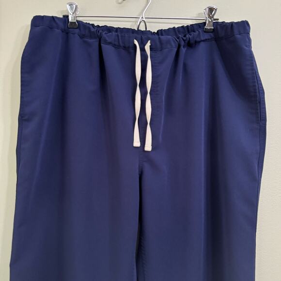FIGS Scrub Pants Men XXL/S Dark Blue Side Pockets Straight Leg Elastic Waist - Picture 2 of 13